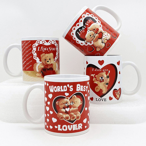Ly sứ in hình trái tim đỏ ngày lễ tình nhân, quà tặng Giáng sinh, ly sứ tùy chỉnh số lượng lớn - Product Image 4
