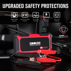 GOOLOO GP2000 Démarreur de Batterie Portable 12V pour Camion/Voiture, Urgence Extérieure, 2000A en Crête, Batterie Externe Étanche avec LED - Product Image 4