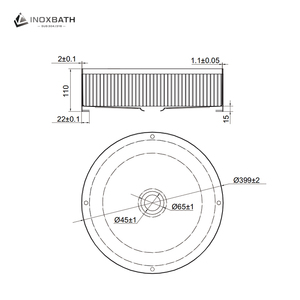 Lavabo da Appoggio Rotondo con Motivo a Righe in Acciaio Inox 304 Dorato per Casa, Hotel, Ristorante, Bagno - Product Image 5