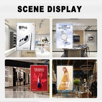 Boîte à lumière LED ultra-mince A1 A2 A3 A4, affichage suspendu pour publicité intérieure, vitrine, menu, affiche, certifiée CE RoHS