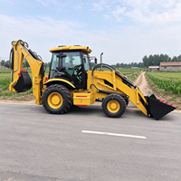 Backhoe Excavator Loader Traktor Mini Backhoe Loader Baru 4X4 Roda/Backhoe Loader