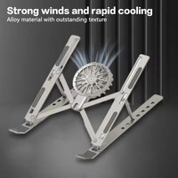 Support de refroidissement pour ordinateur portable, support pliable pour tablette, refroidisseur portable pour tablette et ordinateur portable de 16 à 18 pouces, radiateur de bureau avec ventilateurs