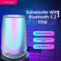 Haut-parleur portable en plastique 10W avec lumière rythmique RGB, Bluetooth 5.2, subwoofer audio, micro intégré, son surround TWS, lecteur personnalisé pour intérieur