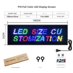 Pantalla LED Digital <span class=keywords><strong>de</strong></span> Desplazamiento para Exteriores, Letrero para Puerta <span class=keywords><strong>de</strong></span> Tienda, Pantalla Multilingüe, Tablero Publicitario, Letrero LED con Control Wifi - Product Image 4