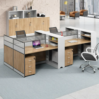 Escritorios de Oficina Comerciales Modernos, Ajustables y Duraderos, Estaciones de Trabajo para Personal, Cubículos de Madera para Call Center