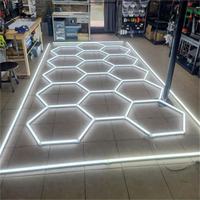 Gran Venta: Lámpara de Trabajo LED de 2.43*4.84M, Luz Hexagonal Económica para Garaje, Lámparas Decorativas LED con Diseño de Panal para Taller de Coches