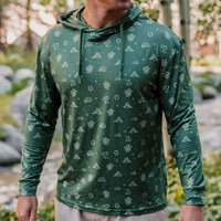 Chemise de pêche à manches longues personnalisée, camouflage UV, à capuche, protection solaire UPF 50+, respirante, séchage rapide, grande taille, écologique