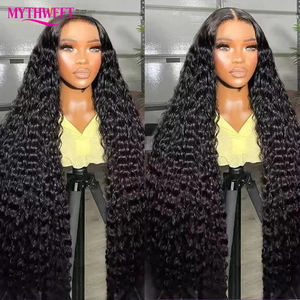 Prix de gros Perruques en cheveux humains brésiliens prêtes à porter, pré-épilées, ondulation Water Wave, avec dentelle HD sans colle, disponibles en <span class=keywords><strong>4x4</strong></span>, 5x5, <span class=keywords><strong>13x4</strong></span> et Full Front - Product Image 2