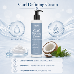 Crème Coiffante Naturelle Anti-Frisottis Hydratante et Définissante pour Cheveux Bouclés et Frisés (Types 4C) – Marque Blanche - Product Image 2