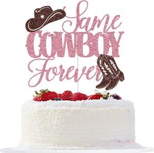 Vente en gros de papier de Cowboy Topper chapeau de Cowboy botte fer à <span class=keywords><strong>cheval</strong></span> <span class=keywords><strong>thème</strong></span> Cowboy fête Dessert et cuisson décoration de <span class=keywords><strong>gâteau</strong></span> Topper - Product Image 1