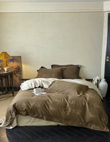 Parure de lit de luxe en gros, ensemble de couette et draps pour lit King Size, couvre-lit Queen Size, ensembles de literie d'hôtel