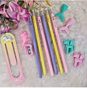 Soododo TZ0002 Juego de Papelería Escolar, Mini Juego de Sacapuntas y Goma de Borrar con Diseño de Unicornio <span class=keywords><strong>para</strong></span> <span class=keywords><strong>Adolescentes</strong></span> - Product Image 3