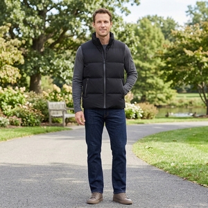 <span class=keywords><strong>Chaleco</strong></span> Acolchado de Algodón Personalizado, Azul Marino, <span class=keywords><strong>Chaleco</strong></span> Acolchado para Invierno, Cálido y Aislante, para Uso en Exteriores y Corporativo - Product Image 1