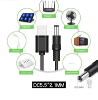 Cable Adaptador USB de Alimentación, Módulo Elevador de Voltaje de CC 5V a CC 9V / 12V, Conector de 2.1x5.5MM para Router y Computadora
