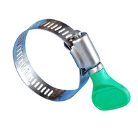 Clé papillon en plastique de type américain Collier de serrage pour tuyau en acier inoxydable de haute qualité