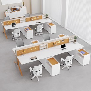 Bàn văn phòng nhân viên văn phòng bàn đơn giản màn hình hiện đại trạm tủ khóa phân vùng nhân viên Bàn máy tính - Product Image 3