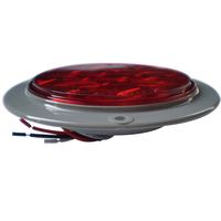 12V 24V 4 pouces rond rouge camion remorque feux arrière feux arrière feu de freinage avec certification DOT SAE