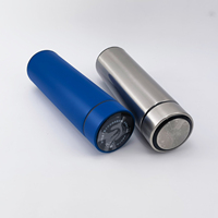 Botella de Agua de Acero Inoxidable de 500 ml, Botella Térmica de Vacío de Doble Pared, Taza con Pantalla LED de Temperatura