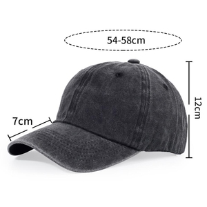 Casquette de baseball classique vintage réglable en coton délavé vieilli, 6 panneaux, personnalisable avec logo brodé, vente en gros - Product Image 3