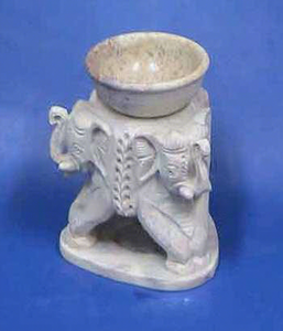 เตาอโรมาและเครื่องกระจายกลิ่นน้ำมันหอมระเหยหินอินเดียนสีขาว พร้อมปลั๊กแบบแมนนวล ของตกแต่งบ้านสำหรับทุกฤดูกาล - Product Image 1