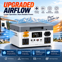 Station d'alimentation portable EYUN 314Ah LiFePO4, sortie AC 300W 500W 1000W, charge solaire, alimentation de secours pour la maison, camping-car, camping