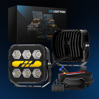 Phare LED carré de 5 pouces, 59W, 12000LM, blanc, jaune, DRL, lumière auxiliaire tout-terrain, étanche IP68, Bronco Tank 300 Prado SUV
