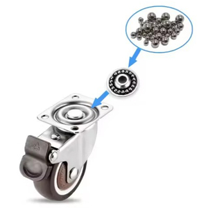 Ruedas Giratorias Metálicas Modernas de 40 mm con Freno Silencioso, Capacidad de Carga de 35 kg, Aptas para Sillas de Oficina, Cunas, Armarios, Mesas de Trabajo y Muebles Móviles - Product Image 1