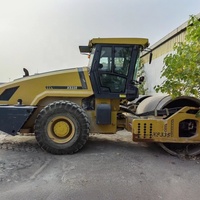 Rouleau compresseur routier d'occasion de Chine, 33 tonnes, grand rouleau vibratoire à tambour unique, prix du compacteur de terre