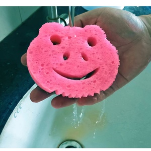 Esponja de fregado de doble cara en forma de rana de segunda generación, Material de PU Premium <span class=keywords><strong>para</strong></span> uso en la cocina - Product Image 4