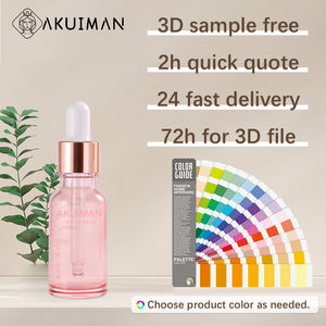 Botella de vidrio vacía de 15ml 50ml, mini, de lujo, color ámbar, con gotero para aceite esencial para el cabello. - Product Image 2