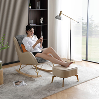 Fauteuil à bascule de luxe ModHomi pour adultes, canapé inclinable moderne, siège individuel, chaise longue paresseuse pour balcon, chambre, salon, hôtel