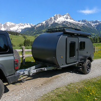 WECARE Remorque de camping compacte de haute qualité et économique, conforme aux normes américaines et japonaises, type Teardrop, à essieu simple