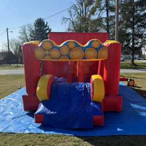 Château gonflable rouge pour fête d'enfants, camion <span class=keywords><strong>de</strong></span> pompiers, station <span class=keywords><strong>de</strong></span> pompiers, maison <span class=keywords><strong>de</strong></span> rebond, château gonflable commercial en forme <span class=keywords><strong>de</strong></span> voiture - Product Image 4