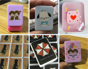Jeu de Mahjong Taïwanais Professionnel Pliable 144 Tuiles avec Tuiles Florales en Acrylique Coloré pour Jeu en Famille et Poker - Product Image 6
