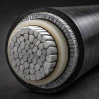 Câble souterrain basse tension YJLV22 à âme en aluminium, isolation XLPE, gaine en PVC blindée, 0,6/1KV, 3 ou 4 conducteurs, 300-630mm²