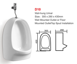Urinario de cerámica para hombre colgado en la pared del baño de estilo popular del proveedor de China - Product Image 2