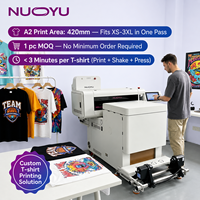 Imprimante DTF à encre pigmentée NUOYU 420MM tout-en-un avec agitateur et sécheur automatiques |   Impression de t-shirts personnalisés pour startups