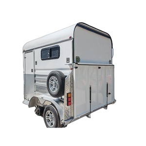 Remolque de Alta Gama para Dos Caballos con Carga Recta y Armario Lateral, para Transporte Equino Estándar Europeo - Product Image 1