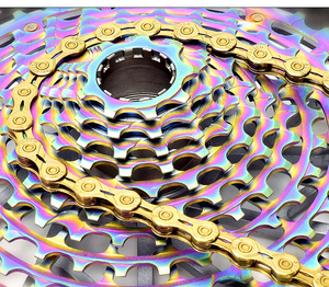 SUMC-<span class=keywords><strong>Cadena</strong></span> <span class=keywords><strong>de</strong></span> cambios para <span class=keywords><strong>bicicleta</strong></span> <span class=keywords><strong>de</strong></span> montaña, <span class=keywords><strong>de</strong></span> 9/10/11/12 velocidades, <span class=keywords><strong>dorada</strong></span>, semihueca, otras piezas - Product Image 2