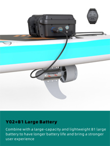 Pagaies motorisées Y02 Power Fins pour planches de SUP, propulseur électrique, livraison DDP avec batterie, <span class=keywords><strong>moteur</strong></span> de pêche, quatre vitesses. - Product Image 2