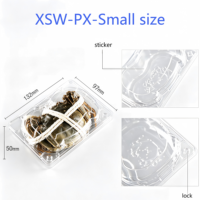 Emballage personnalisé, emballage alimentaire en PET translucide, robuste, jetable, différentes tailles, boîtes en plastique pour fruits de mer, crabes, emballage en boîte