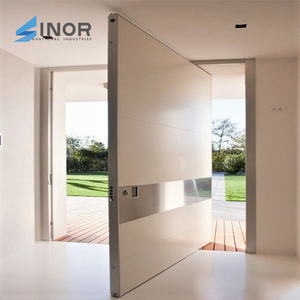 Meilleur prix Porte pivotante en aluminium Bois massif Design extérieur Acier 3d Entrée horizontale Intérieur Certificat CE - Product Image 3