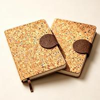 Ensemble cadeau de carnet de notes A5 en liège coloré avec logo personnalisé, stylo en liège, boîte en kraft, écologique, pour entreprise