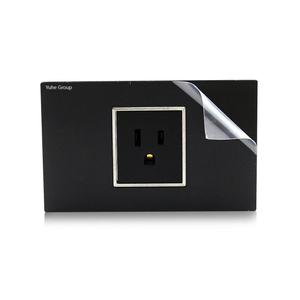 American Standard Wall Sockets 118 Type Black Frosted Aluminum Panel with USB/Type-c/Dimmer