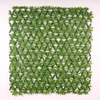 Grillage décoratif en PVC pour clôture, treillis pyramidal extensible et encadré, mur de haie en plastique