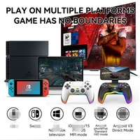 Manette de jeu sans fil pour PC - Moteur de vibration, bouton Turbo, gyroscope six axes, détection de mouvement - Sans fil BT/2.4G