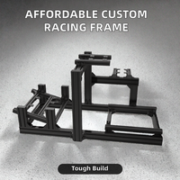 Châssis de jeu en aluminium profilé incliné confortable pour simulateur de course personnalisé promotionnel, prix bas, découpe incluse