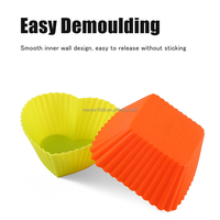 Manjia moules à muffins multicolores en Silicone antiadhésifs, faciles à nettoyer, sans BPA, doublures de Cupcake, réutilisables, cuisson en Silicone