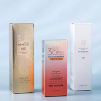 Boîtes à fentes biodégradables écologiques avec logo gaufré texture métallique argentée, pour produits artistiques et cosmétiques haut de gamme, au lustre éclatant
