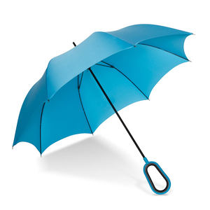 Parapluies droits personnalisés à bas prix avec impression de logo, en polyester, contrôle entièrement automatique, design <span class=keywords><strong>portable</strong></span> - Product Image 1
